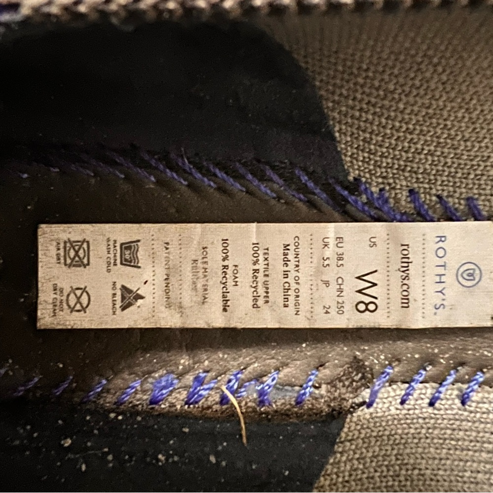 Rothy’s Pointed Toe Gray Flats Size 8 - image 3